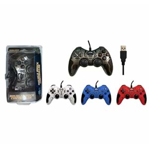 Platoon PL-2585 Double Shock Controller USB Game Pad Oyun Kolu Pc KARIŞIK RENK 418020