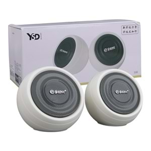 MagicVoice MV-24845 1+1 USB AUX Oval Multımedia Ses Sistemi Speaker - Hoparlör 2X3Watt 450025