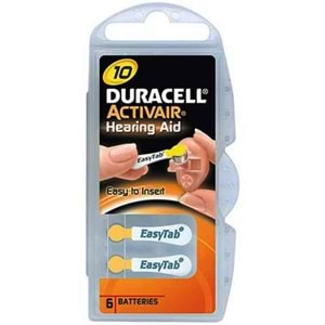 Duracell 10 No Kulaklık Pili 6'lı 661046