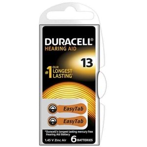 Duracell 13 No Kulaklık Pili 6'lı Paket 661048