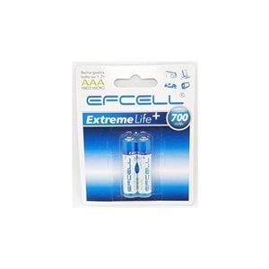 Efcell Ni-Mh Şarjlı Pil Aaa İnce Kalem 700mah 2’li Paket 661170