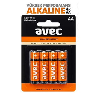 AVEC 4LÜ ALKALİN KALEM PİL AA 661200
