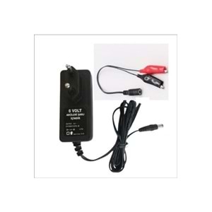 AKÜ ŞARJ ADAPTÖRÜ 6 Volt - 1,2 Amper Priz Tip Adaptör 662004