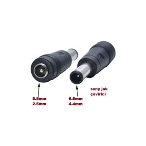 1 ADET DC Güç Dönüştürücü 5.5mm x 2.5mm Dişi Pin Erkek 6.5x4.4mm (SONY UCU ) F6440 662350