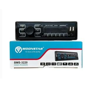 Moonstar BMS-3220 USB-SD-FM-AUX-Bluetooth Mekaniksiz Oto Teyp 751017