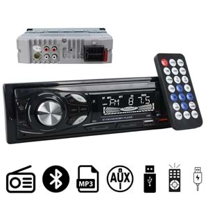 Carstar CS-107 Çift USB/SD/FM/AUX/Bluetooth Kumandalı Oto Teyp 4X60 Watt 755054