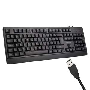 Philips SPK6247B USB 1.2 Metre Kablolu Klasik Siyah Numpadli Türkçe Q Klavye 755126
