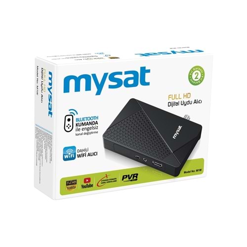 Mysat M1-W Youtube, Wifi Full Hd + Bluetooth Kumanda Dijital Uydu Alıcı 111067