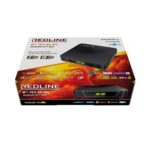 Redline IP 70 MAX 2 gb RAM 16 gb HAFIZA Wifi LAN HDMI Android Alıcı 114027