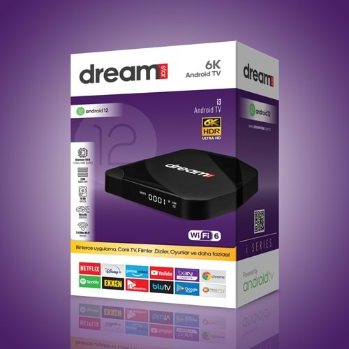 Dreamstar i3 Android 12 6K Allwinner H618 1,5 GHZ 2 GB DDR3 16 GB Tv Box 114050