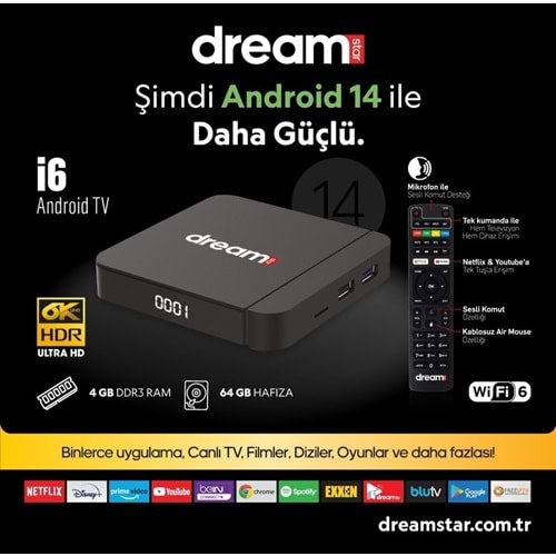 Dreamstar i6 PLUS AndroidBOX 4 GB DDR 64 GB Tv Box 114050