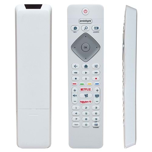Philips Ambilight Netflix-Rakuten Tuşlu Beyaz LCD- LED TV Kumandası (4797) 124051