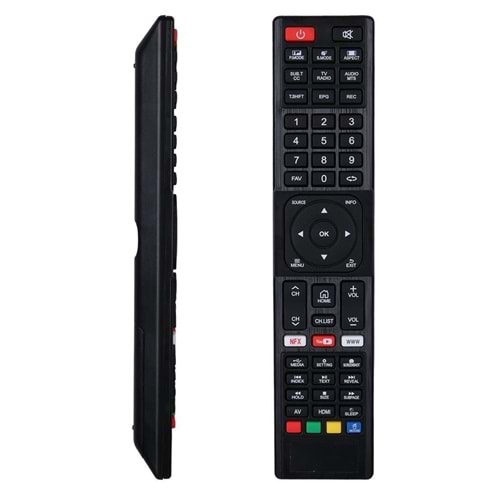 Telenova Awox Rose Netflix Youtube Tuşlu Lcd Led Tv Kumandası (HRL9695) 124104 D27