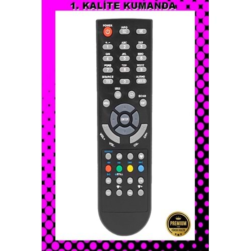 1.KALİTE KUMANDA -- Maza-Mapp 180 Premıer PR-32F82-42LED7-22 Lcd Led Tv Kumandası 125011 EA7