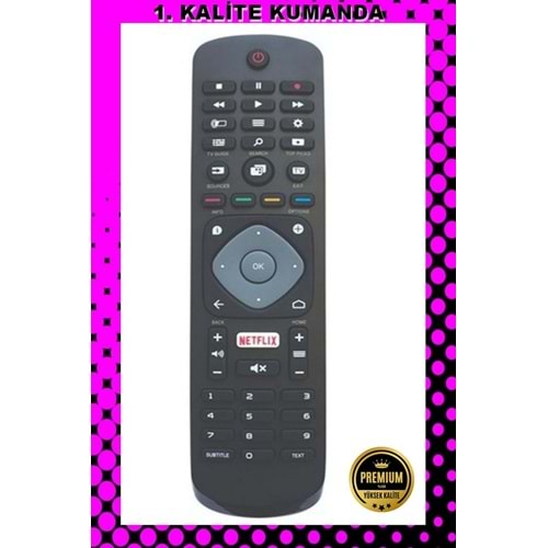 1.KALİTE KUMANDA --Maza-Mapp 1154 Philips Netflix Lcd Led Tv Kumandası 125024 EB4