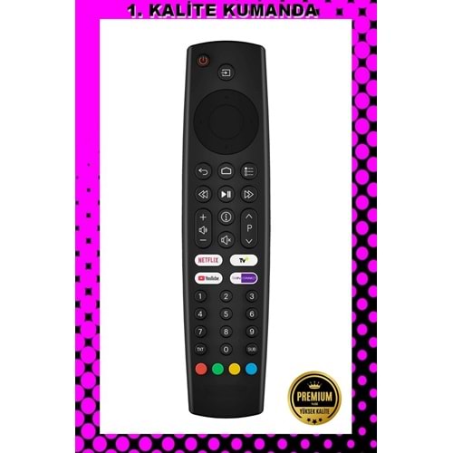 1.KALİTE KUMANDA --Maza-Mapp 1212 Beko Arçelik Netflix Lcd Led Tv Kumandası 125043 EC8