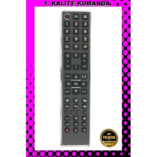 1.KALİTE KUMANDA --Maza-Mapp 187 Vestel 3D Lcd Led Tv Kumandası 125056 ED6