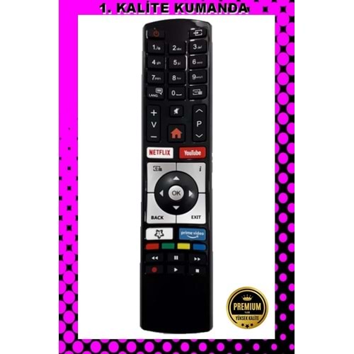 1.KALİTE KUMANDA --Maza-Mapp 1182 Vestel Netflix-YouTube Lcd Led Tv Kumandası 125064 ED15