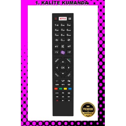 1.KALİTE KUMANDA --Maza-Mapp 1220 Vestel T1640 Netflix Lcd Led Tv Kumandası 125066 ED17