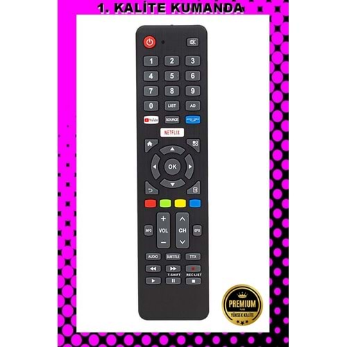 1.KALİTE KUMANDA --Maza-Mapp-1206 Next Dijitsu Netflix Lcd Led Tv Kumandası 125075 EE10