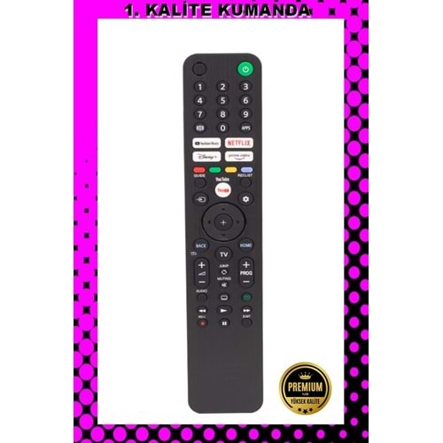 1.KALİTE KUMANDA --Maza-Mapp Huayu Sony Rm-L1690 Netflix Youtube Prime Video Disney Tuşlu Blisterli lcd led tv kumanda 125081 EE16