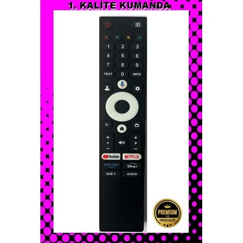 1.KALİTE KUMANDA --Maza-Mapp 1272 Dreamstar Ses Komutsuz Android Tv Kumandası 125090 EF6