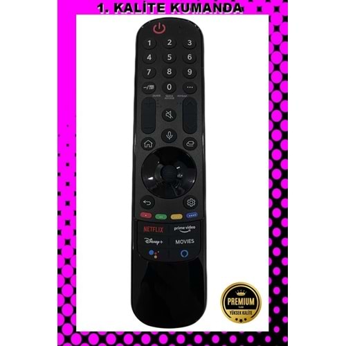 1.KALİTE KUMANDA --Maza-Mapp 1256BT LG Smart TV Netflix Tuşlu Ses Komutlu Kumandası 125098