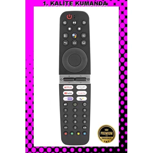 1.KALİTE KUMANDA --Maza-Mapp 1355A Arçelik Ses Komutsuz Android Lcd Led Tv Kumandası 125100 EC9