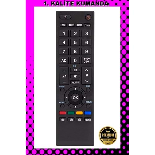 1.KALİTE KUMANDA --Maza-Mapp 1233 Toshiba Lcd Led Tv Kumandası 125110 EE7