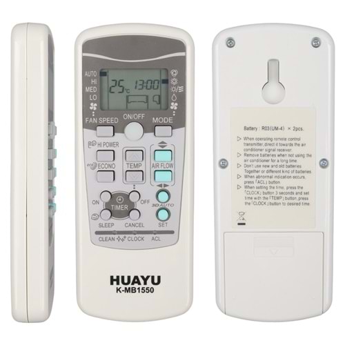 MITSUBISHI RKW502A200A UNIVERSAL KLİMA KUMANDASI 127110