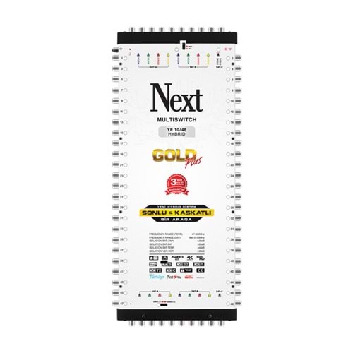 Next YE-10/48 Hybrid Sonlu ve Kaskatlı Bir Arada Gold Plus Multiswitch Uydu Santrali 130051