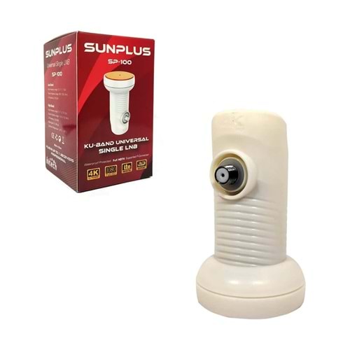 Sunplus SP-100 TEKLİ LNB (Single) 1Lİ LNB 0.1db 3D 4K UYUMLU