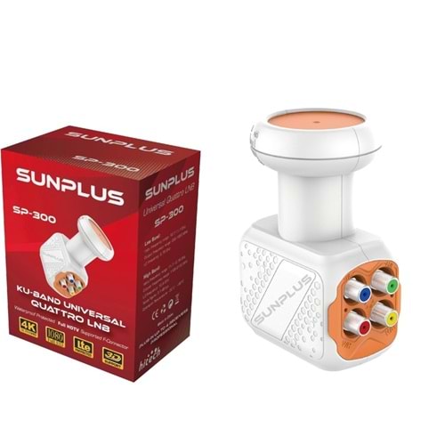 Sunplus SP-300 SANTRAL LNB (QUADRO) 0.1db 3D 4K UYUMLU