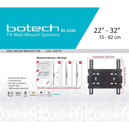 BOTECH BS-2232 GENİŞ KASA 22