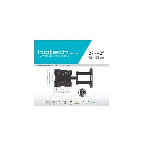 BOTECH BP-2742 HAREKETLİ ÇİFT KOLLU 27