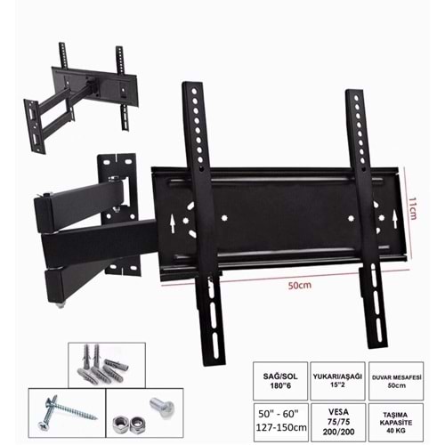 TEKİNİX 50X11 HAREKETLİ ÜÇ KOLLU 42