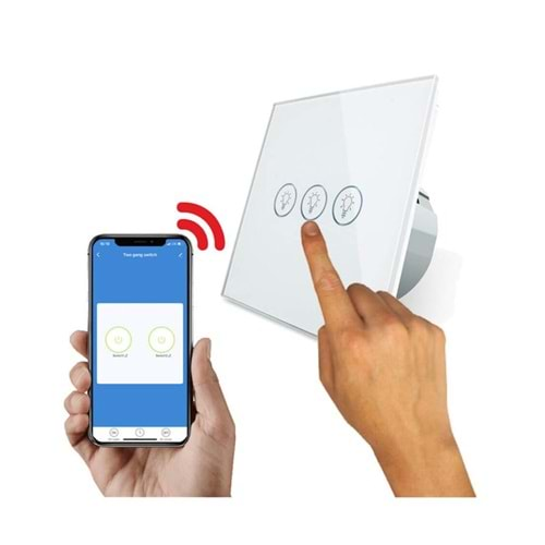 Alpsmartas-873EU Akıllı Wi-Fi Duvar Anahtarı 233081