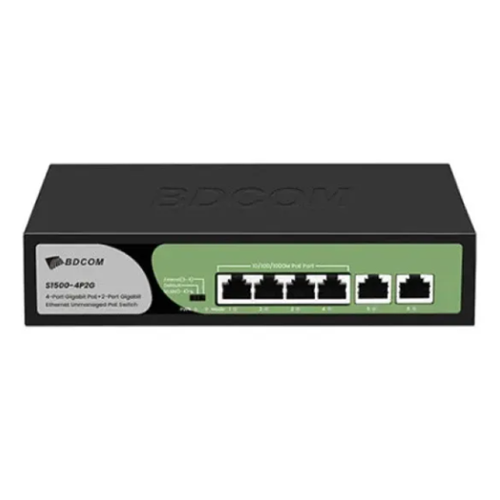BDCOM S1500-4P2G PoE Switch 4-Port Gigabit PoE+ 2-Port Gigabit FULL 1000 LİK POE