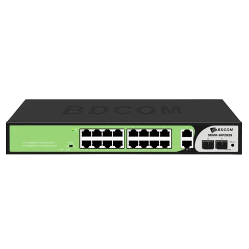 BDCOM S1500-16P2G2S PoE Switch 16-Port Gigabit PoE+ 2-PortGigabit uplink,2 port SFP