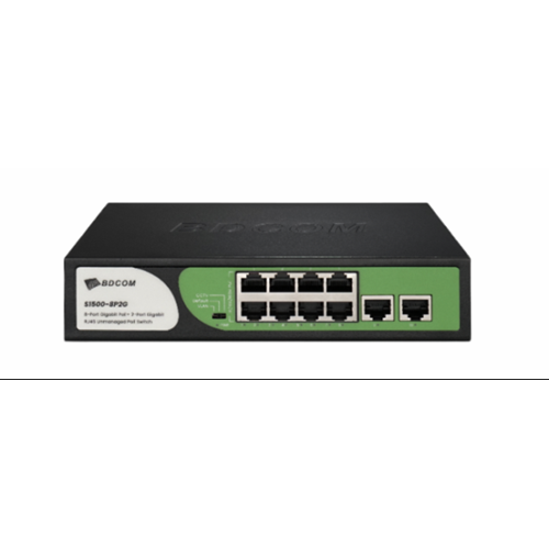 BDCOM S1500-8P2G PoE Switch 8-Port Gigabit PoE+ 2-Port Gigabit FULL 1000 LİK POE
