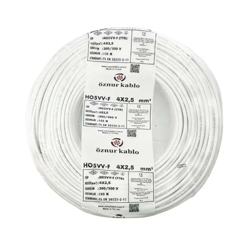 100 METRE ÖZNUR 4x2,5 TTR Bakır Elektrik Kablosu 243079