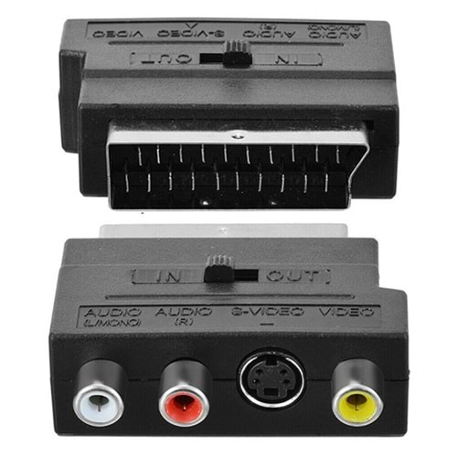 Elektromer Scart Adaptör Switch'li (İn-Out) 244016