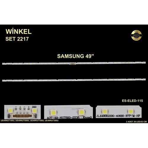 Samsung slim Led Bar 49 inç 2x53cm 38 Ledli Tv Led Bar 284349-V16