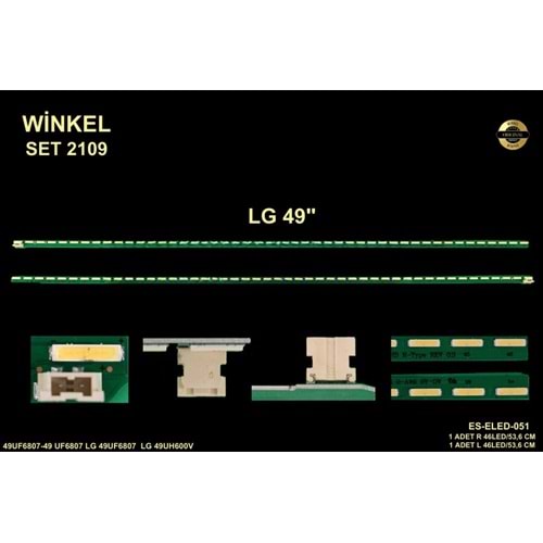 LG Slim Led Bar 49 inç 2x53,6cm 46 Ledli Tv Led Bar 284361-Z19