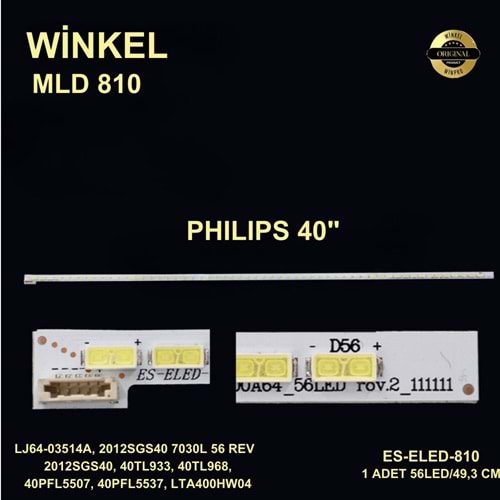 Philips Slim Led Bar 40 inç 49,3cm 56 Ledli Tv Led Bar 284378-BB2