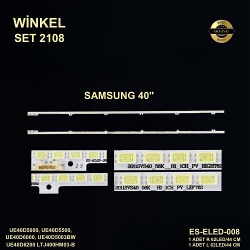 Samsung Slim Led Bar 40 inç 2x44cm 62 Ledli Tv Led Bar 284401-Y6