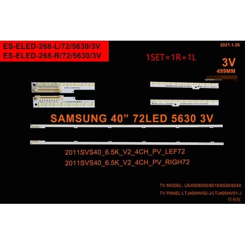 Samsung Slim Led Bar 40 inç 2x49,9cm 72 Ledli Tv Led Bar 284418-Y9