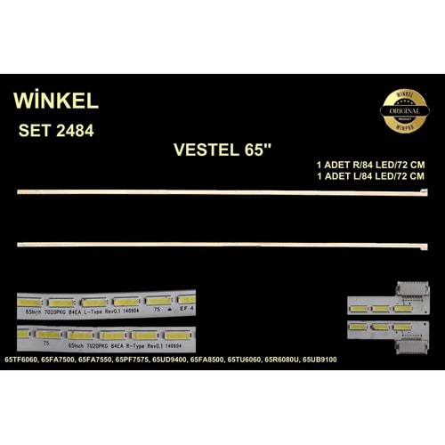 Vestel Slim Led Bar 65 inç 2x72cm 84 Ledli Tv Led Bar 284425-AA12