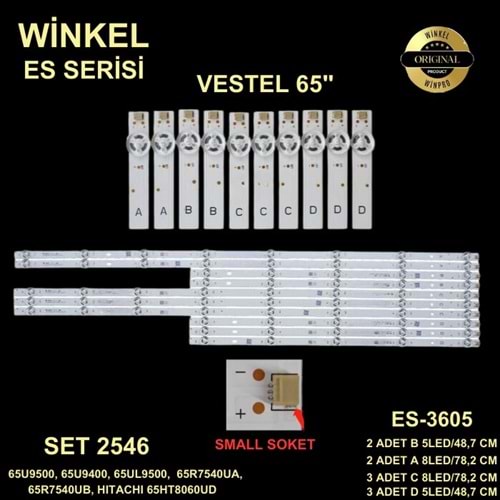 Vestel Tv LED BAR 65 inç 10lu takım 284443-N5