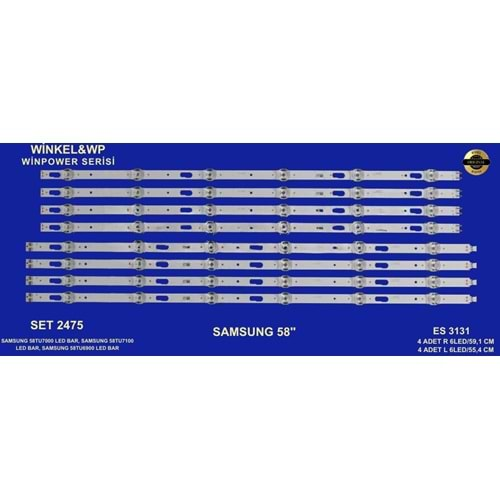 Samsung Tv LED BAR 58 inç 8 Li Takım 4 X 55,4 CM/L 6 Mercek 4 X 59,1 CM/R 6 Mercek 284546 - R6